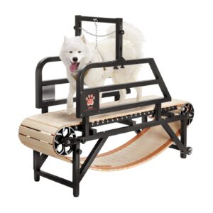 VEVOR Dog Treadmill for Medium Dogs, 330lbs Weight Capacity, Dog Running Machine with Adjustable Ramps