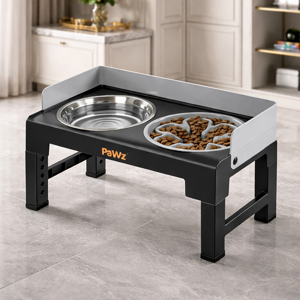 Pawz Elevated Dog Bowls Pet Feeder 6 Height Adjustable Raised Food Water Large - Image 8
