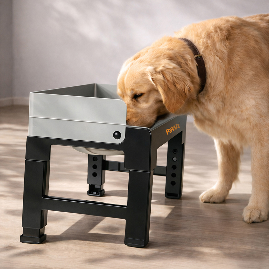Pawz Elevated Dog Bowls Pet Feeder 6 Height Adjustable Raised Food Water Large - Image 7