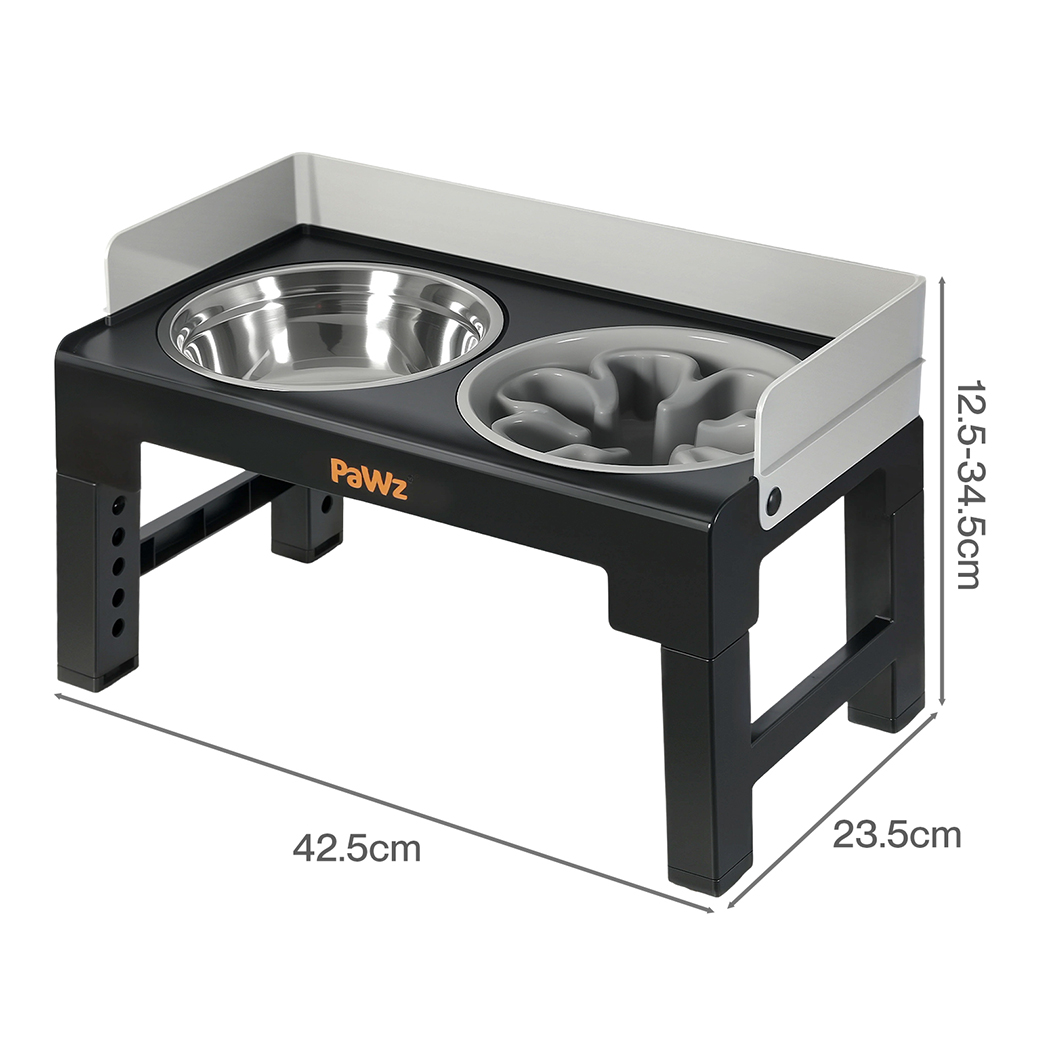 Pawz Elevated Dog Bowls Pet Feeder 6 Height Adjustable Raised Food Water Large - Image 3