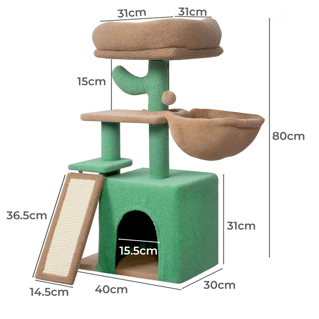 Pawz Cat Tree Tower Scratching Post Scratcher Play Bed - Image 3
